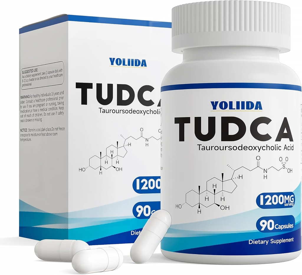 TUDCA 1200mg 90 κάψουλες Συμπλήρωμα ήπατος Bile Salts Liver Cleanse Detox & Repair Καθαρίστε τη χοληδόχο κύστη