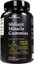 Ιατρικά θαύματα Shilajit Gummies - 1000mg εκχύλισμα καθαρός Ιμαλαΐων w/Fulvic Acid, Vegan, χωρίς ζάχαρη, υψηλή ισχύς. Ενέργεια & Ανοσία Υποστήριξη με Πάνω από 84 Ορυκτά. 60 Νόστιμες Τσίχλες