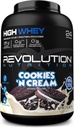 Revolution Nutrition, High Whey, Protein Powder 2LB, Whey Isolate, Gluten Free, Lean μυϊκή μάζα για τους άνδρες και τις γυναίκες, 25g πρωτεΐνης ανά Scoop, 908 g, 24 σέρβις (Cookies & Cream, 2 Λίρες)
