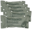 RHINO RESCUE 6" Israeli Style Επείγουσα ζώνη, Συμπίεση Τραύμα Dressing, Ιατρική αποστειρωμένο κενό σφραγισμένο, καταπολέμηση τακτικό Κιτ πρώτων βοηθειών IFAK προμήθειες, 5 κόμης