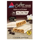 Atkins Coffee House Collection Vanilla Latte Bar, 16g πρωτεΐνη, 2g ζάχαρη, 4g καθαρό υδατάνθρακες, 13g Fiber, 12 κόμης