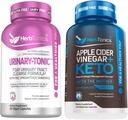 Herbtonics Fast Acting Urinary Tract Cleanse Treatment | Formula UTI with 36 mg PAC | Apple Cider Vinegar Capsules Plus Keto BHB | Fat Burner & Weight Loss Supplement for Women & Men