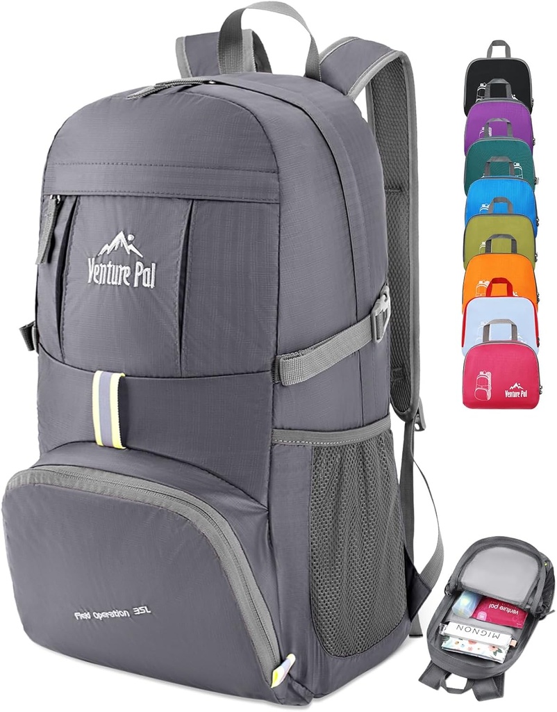 Venture Pal 35L εξαιρετικά ελαφρύ συσκευασίας πτυσσόμενα ταξίδια Camping Πεζοπορία Υπαίθρια σπορ Πακέτο πλάτης