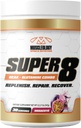 MUSCLEOLOGY Super 8 Υψηλής Απόδοσης BCAA, Ηλεκτρολύτης & Glutamine Blend Formula - μετά την προπόνηση ανάκτηση και το συμπλήρωμα οικοδόμησης μυών, 30 υπηρεσία (Μαρακούγια)