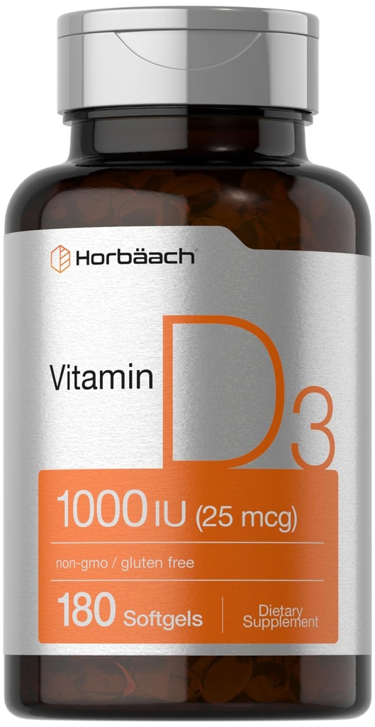 Horbäach Βιταμίνη D3 1000IU (25mcg) Softgels 