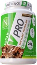 NutraKey V-Pro, Σκόνη Πρωτεΐνης Ακατέργαστων Φυτών, Οργανική, Vegan, Χαμηλός Καρβίνος, Χωρίς Γλουτένη με 20g Πρωτεΐνης (Chocolate) 2-Pound