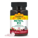 Country Life Methyl B12, Supports Energy & Stamina, 5,000mcg, 60 Lozenges, Certified Gluten Free, Certified Vegan, Certified Non-GMO Verified