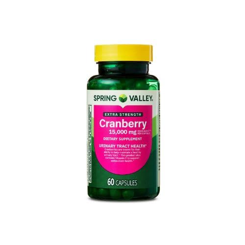 Generic Spring Valley Ultra Triple Strength Cranberry Dietary Supplement, 15.000 mg, 60 Count+ Sticker DRI Store.