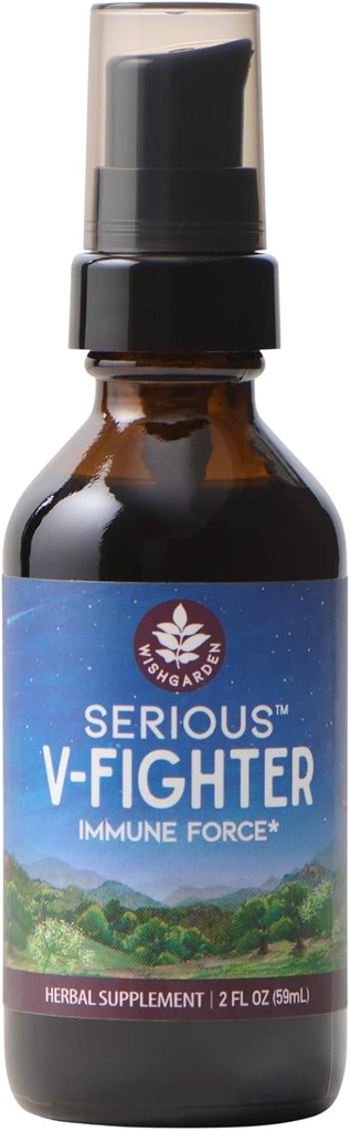 WishGarden Βότανα Σοβαρή V-Fighter - Φυτικά Βότανο Ταχεία Ανοσολογική Υποστήριξη & Αναπνευστική Υγεία με OSHA & Goldenseal, Καταπραϋντικά Πόνοι & Ερεθισμένοι Πνεύμονες, Υποστηρίζει Βέλτιστη Θερμοκρασία Σώματος, 2 ουγγιές