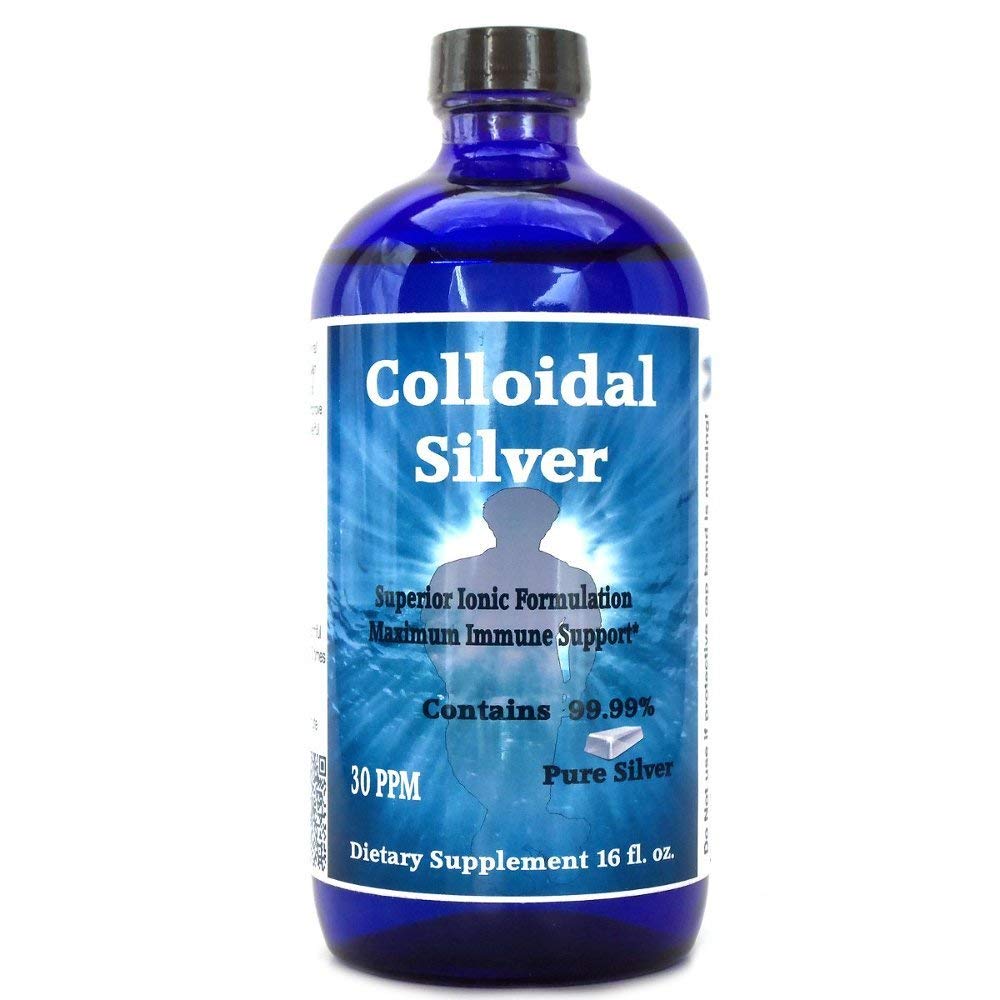 Superior Colloidal Silver 30PPM 16 fl oz Ionic Made with 99.99% Pure Ag
