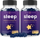 NutraChamps Sleep Gummies for Adults & Kids, Melatonin Gummies with Chamomile, Valerian & L Theanine, Vegan Childrens Melatonin 3mg, 1.5 mg, or 6mg (Pack of 2, 120 Gummy)