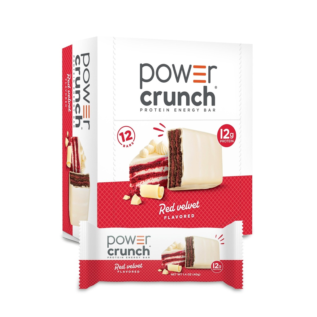 Power Crunch Protein Wafer Bars, Υψηλής πρωτεΐνης σνακ με νοστιμότατο γούστο, Red Velvet, 1.4 Ουγγιά (12 κόμης)