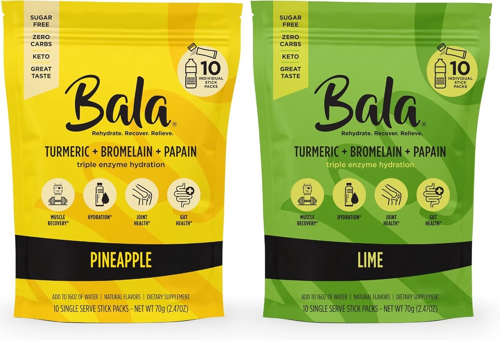 BALA Powder Packets, Χωρίς ζάχαρη, Ενυδάτωση Mix για την υγεία των ούρων, Φυσικές Γεύσεις, 20 πακέτα