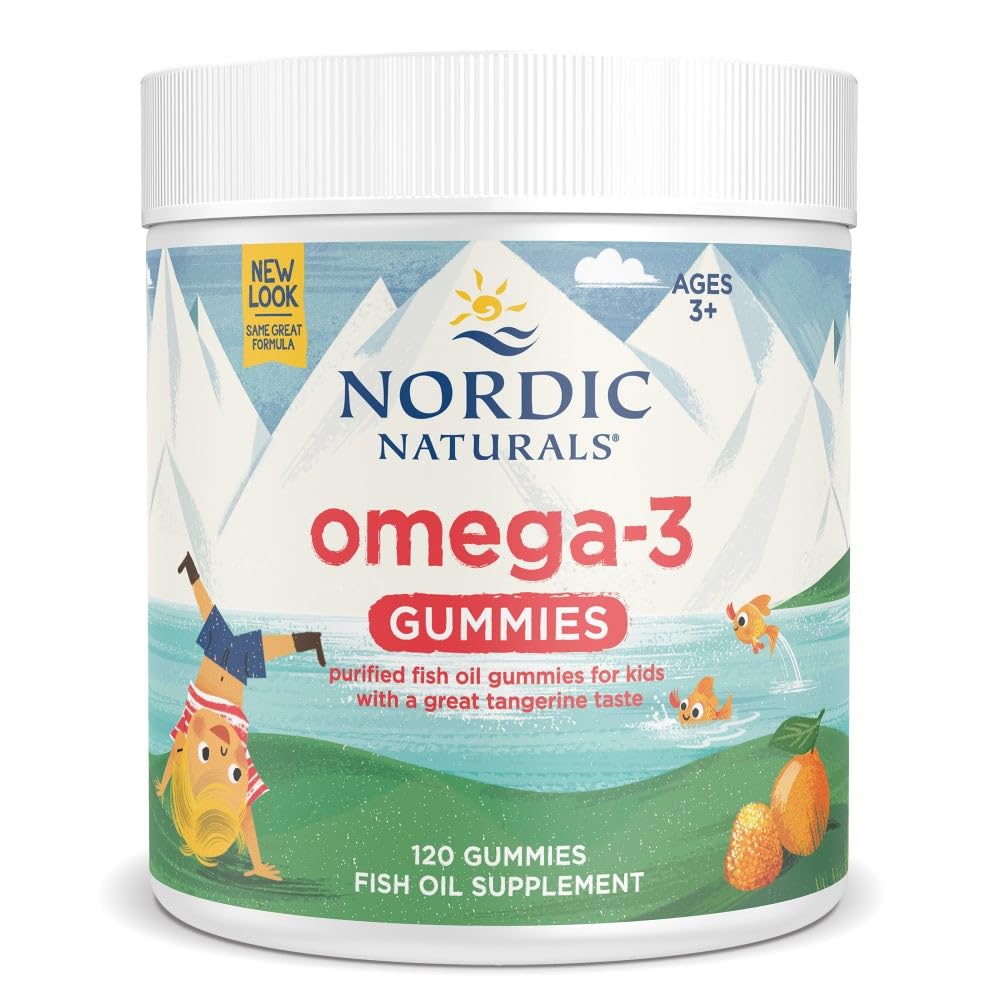 Nordic Naturals Nordic Omega-3 Gummies, Tangerine - 120 Gummies - 82 mg Σύνολο Omega-3s με EPA & DHA - μη GMO - 60 Υπηρεσίες