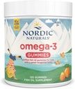 Nordic Naturals Nordic Omega-3 Gummies, Tangerine - 120 Gummies - 82 mg Σύνολο Omega-3s με EPA & DHA - μη GMO - 60 Υπηρεσίες