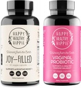 Ευτυχής υγιής Hippie Κολπικά προβιοτικά για τις γυναίκες & Joy-Filled Mood Support
