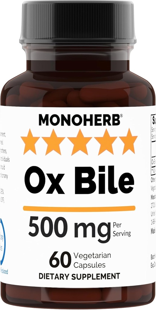 Ox Bile 500 mg - 60 Veg Κάψουλες 