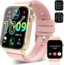 Smart Watch for Men Women(Απάντηση/Κάντε κλήσεις), 1.85" HD Smartwatch, Fitness Watch with 112 Sports Modes, Heart Rate Monitor/Step Counter, IP68 Αδιάβροχος ανιχνευτής καταλληλότητας για Android, Deep Pink