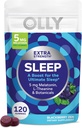 OLLY Extra Strength Sleep Gummy, 5 mg Melatonin, L-Theanine, Chamomile, Lemon Balm Extracts, Sleep Aid, BlackBerry Flavor - 120 Count