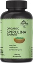 Βιολογικές κάψουλες σκόνης πρωτεΐνης Spirulina - Βιταμίνες & Ορυκτά για την Ενέργεια - Χορτοφαγικά, Χωρίς γλουτένη 100% Καθαρό Superfood για Βέλτιστη Υγεία (120 Κάψουλες)