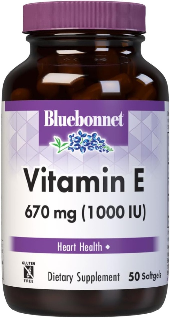 BlueBonnet Vitamin E 1000 IU Mixed Softgels, 50 Count