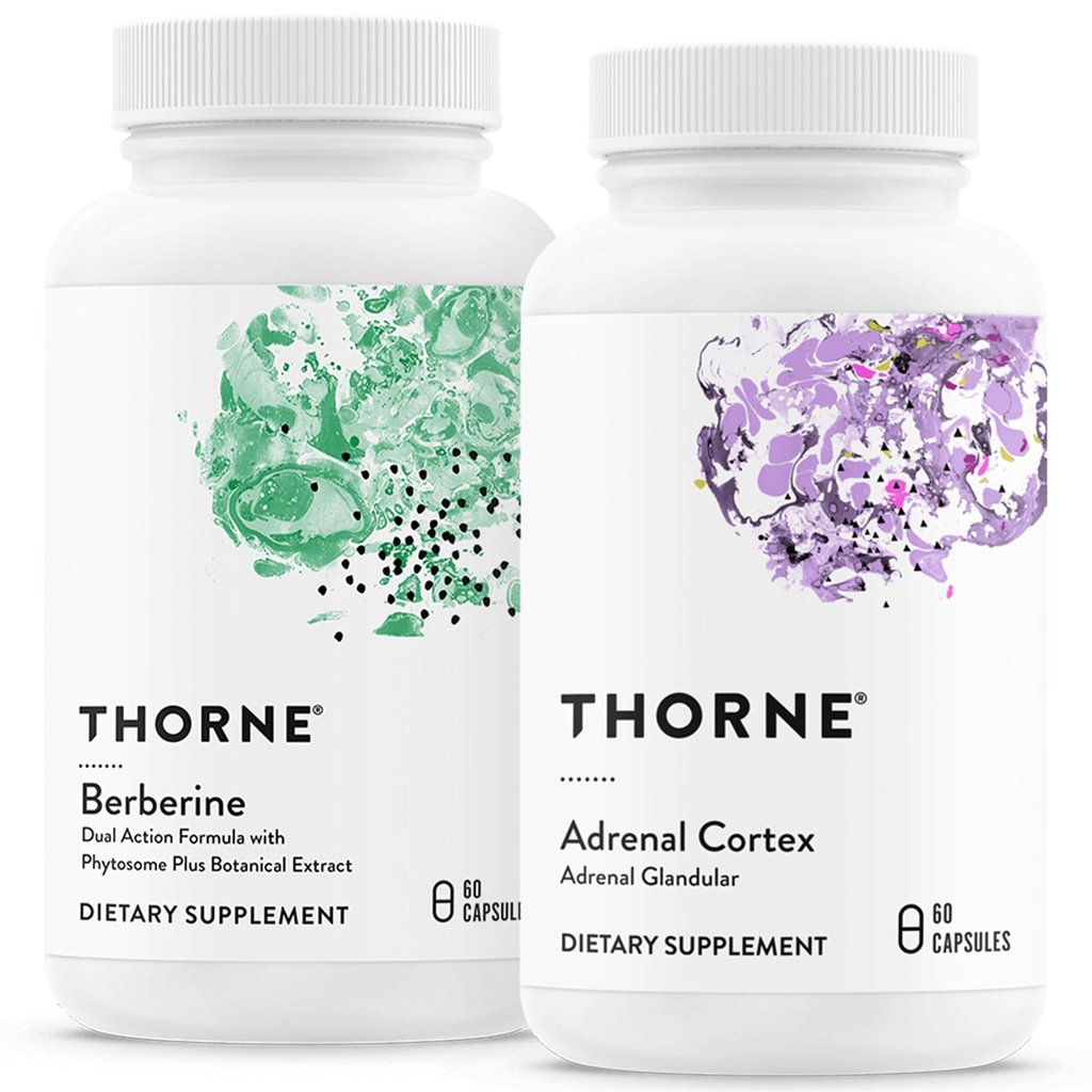 THORNE - Άγχος και ανοσοποιητική υποστήριξη Bundle - Βερβερίνη & Adrenal Cortex - 30 έως 60 Υπηρεσίες