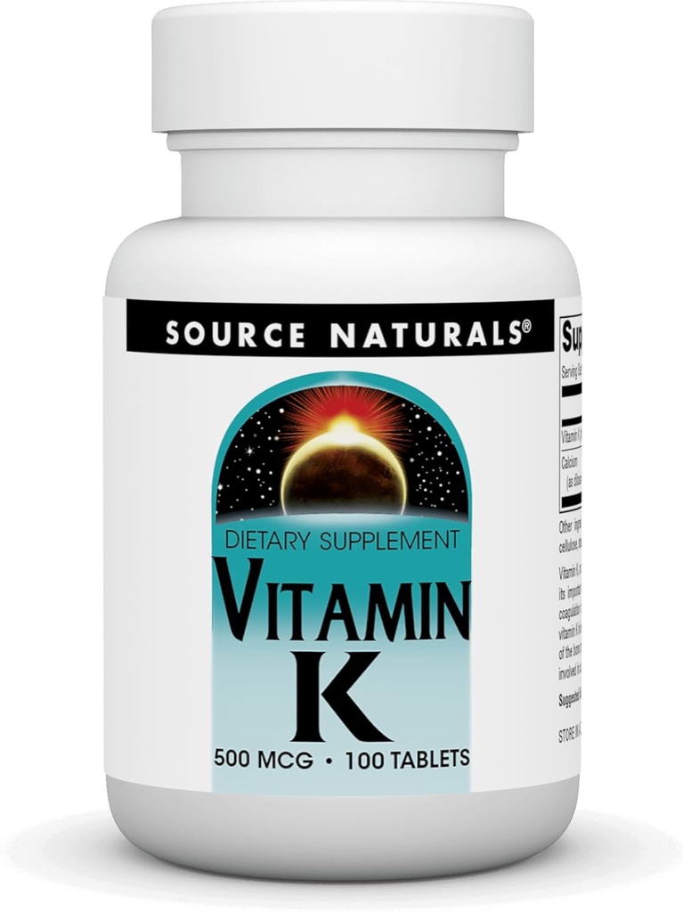 Source Naturals Vitamin K - 500 mcg - 100 Tablets
