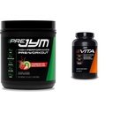 JYM Supplement Science PRE JYM 30 Μερίδες - Φράουλα Kiwi & tamin & Mineral Support, Βιταμίνη A, C, B6, B12, E, K, Boron, Biotin, Κάλιο 60 Δισκία