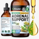 BIO KRAUTER Επινεφρίδια - Rhodiola & Ashwagandha συμπληρώματα - Vegan Mood υποστήριξη σταγόνες 4 Fl.Oz.