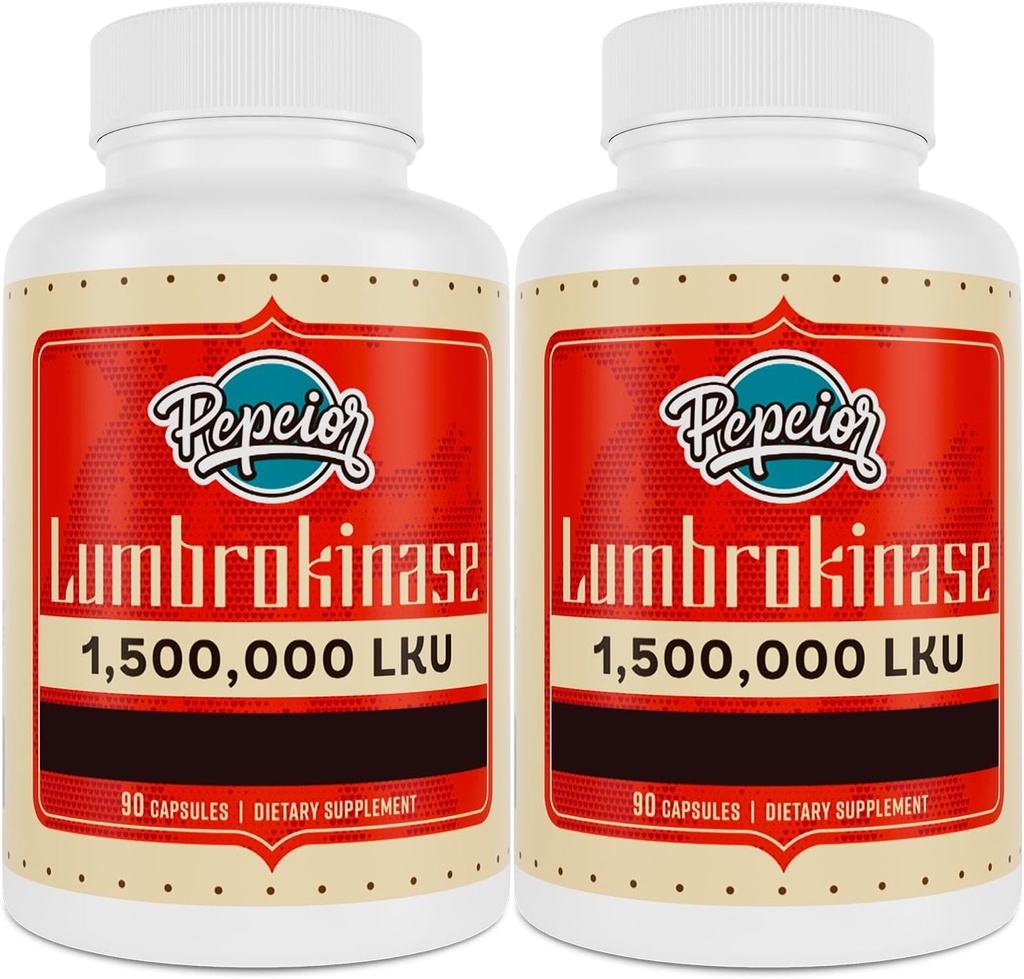 Lumbrokinase 200mg (Max Activity 1.500.000 LKU) - Συμπλήρωμα Ενζύμων Λουμπροκινάσης, Πιο Αποτελεσματική από τη Νατοκινάση - 90 Κάψουλες (2 Φιάλες)