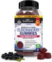 BioSchwartz Gummys Elderberry με ψευδάργυρο και βιταμίνη C - Φυσική ανοσοποιητική υποστήριξη για ενήλικες & παιδιά - Black Sambucus Elderberries - Third-Party Tested, Non-GMO, Vegan Multimineral Supplement, 60 Count