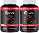 Qunol Ultra CoQ10 100mg, 3x Καλύτερη Απορρόφηση, Πατενταρισμένο Νερό και Λιπαρά Διαλυτή Φυσική Συμπληρωματική Μορφή Συνένζυμου Q10, Αντιοξειδωτικό για την Υγεία της Καρδιάς, 240 Count Softgels