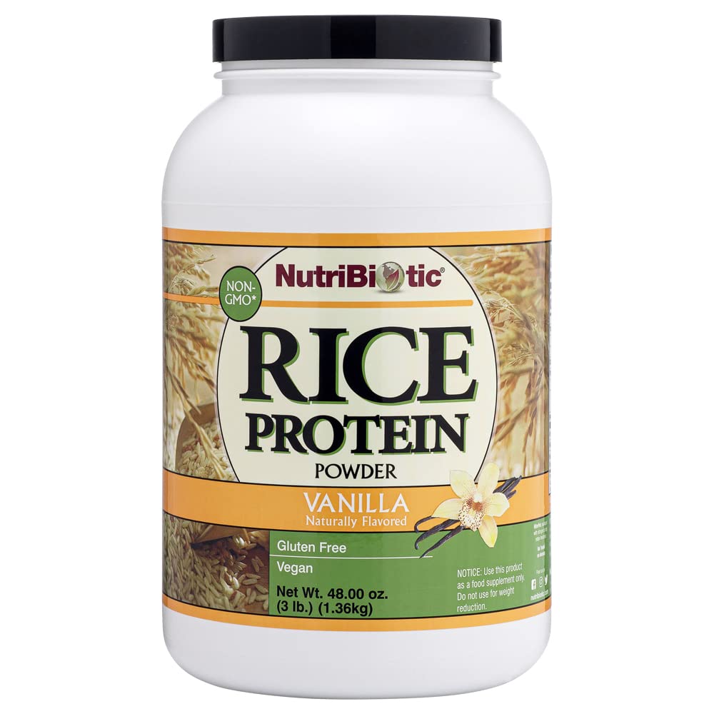 NutriBiotic – Πρωτεΐνη ρυζιού βανίλιας, 3 Lb (1,36kg) 