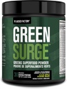 Jacked Factory Green Surge Green Superfood Powder- Keto Friendly Greens Drink w/Spirulina, Wheat & Barley Grass, Βιολογικά Πράσινα - Πράσινο εκχύλισμα τσαγιού, Προβιοτικά & Digestive Ένζυμα - Sour Apple