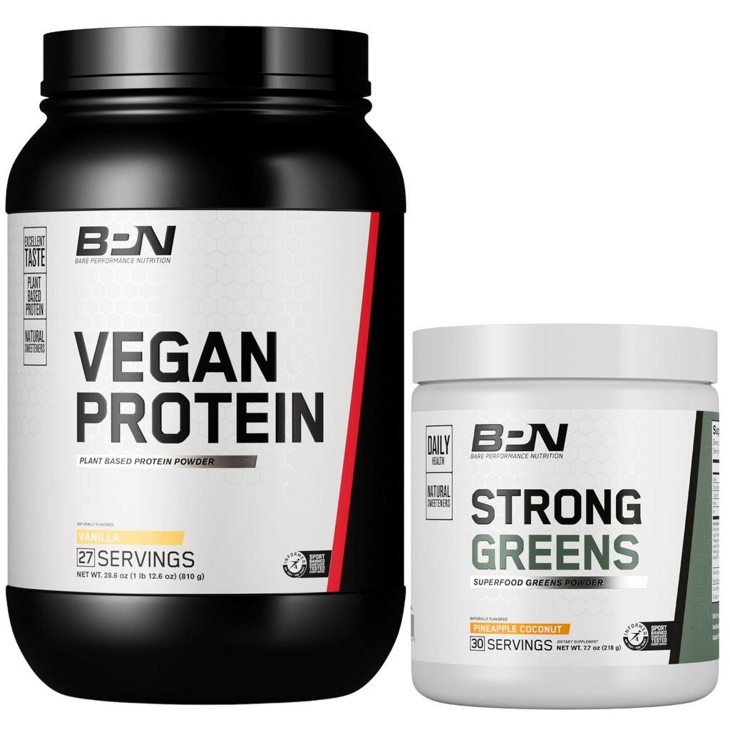 Πρωτεΐνη βανίλιας Vegan + Ισχυρό πράσινο ανανάς