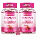 Μαγνήσιο Γλυκινικό Gummies 600mg, Μη ΓΤΟ, Χωρίς γλουτένη, Μαγνήσιο Gummies για ενήλικες, ύπνο, χαλάρωση & εστίαση, μικτό μούρο, 120 Count