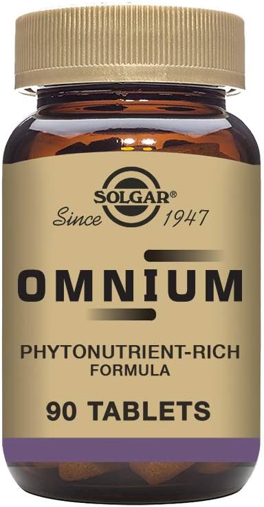 Solgar Omnium - 90 Tablets - Phytonutrient Complex + Multiple Vitamin & Mineral Formula - Non-GMO, Vegan, Gluten Free - 45 Servings