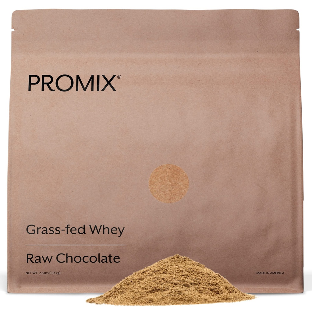 ProMix Nutrition Whey Protein Powder, Chocolate - Grass-Fed - ­Post Workout Fitness & Nutrition Shakes, Smoothies, Baking & Cooking Recipes - Gluten-Free - 2.5 Pound (Pack of 1)