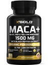X Gold Health Organic Maca Root Powder Κάψουλες 1500mg με Μαύρο 
