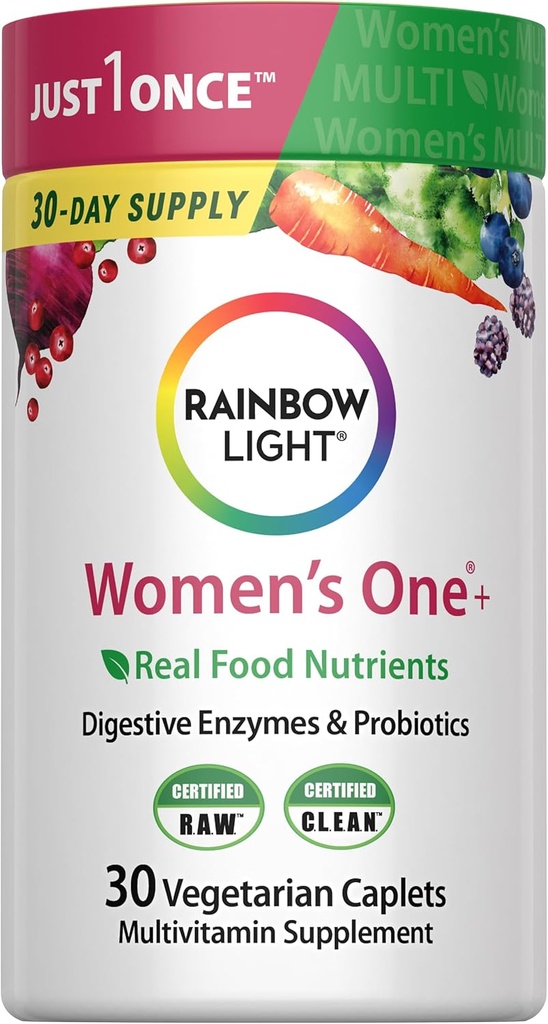 Rainbow Light Womens Μια υψηλής ισχύος καθημερινή πολυβιταμίνη, Womens Multivitamin παρέχει υψηλής ισχύος ανοσοποιητική υποστήριξη, με βιταμίνη C, βιοτίνη και Ashwagandha, χορτοφάγους, 30 Count