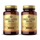 Solgar Chelated Iron - 100 Tablets, Συσκευασία των 2 - Απαλό στο στομάχι σας - Μη ΓΤΟ, Vegan, Χωρίς γλουτένη, Χωρίς γαλακτοκομικά, Kosher - 200 Σύνολο Σερβιρίσματος