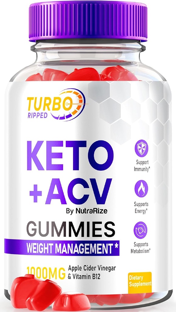 Turbo Rippped, Turbo Rippped Keto ACV Gummies, Επίσημη απώλεια βάρους Gummies, Apple Cider Vinegar 1000MG, Όλα φυσικά ACV Gummy, Premium Keto + ACV Formula, TurboRippped Gomitas Κριτικές (60 Gummies)