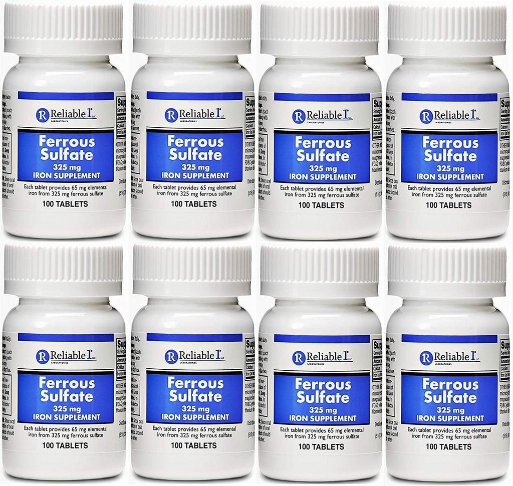 Σιδηρούχο θειικό σίδηρο 325 mg Γενόσημο για Feosol 100 δισκία PACK των 8