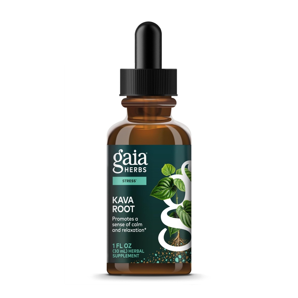 Gaia Herbs Kava Root Extra Strength - Βοηθά στη διατήρηση της αίσθησης της φυσικής ηρεμίας, χαλάρωσης, * και συναισθηματική ευεξία Κατά τη διάρκεια των καιρών του στρες - Φτιαγμένο με ευγενή Kava Cultivars - 1 Fl Oz (20-Ημέρα προσφοράς)