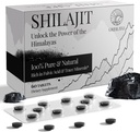 30,000 MG Shilajit Tablets, 100% Shilajit Pure, Himalayan Organic, Shilajit for Men and Women Rich in Fulvic Acid & 85+ Trace Minerals, Shilajit Supplement for Energy & Immune System, 60 Count