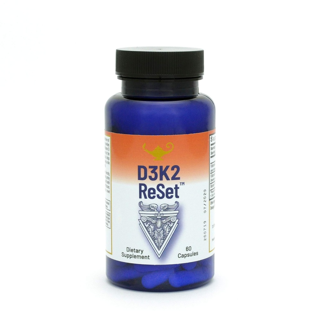 RnA ReSet D3K2 Επαναφορά – 4.000 IU Συμπλήρωμα βιταμίνης D3 & 100 mcg K2 (60 κάψουλες)