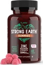 Ισχυρή Γη - 50mg Gummies ψευδάργυρου για παιδιά και ενήλικες (60 Count) - ανοσοποιητική υποστήριξη & αντιοξειδωτικό συμπλήρωμα - Delicious συμπλήρωμα φυσικός ψευδάργυρος γλουτένη, μη ΓΤΟ, Vegan - Μασώμενος ψευδάργυρος