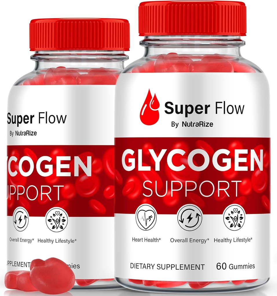 (2 Pack) Super Flow Glycogen, SuperFlow Glycogen Support Gummies, Super Flow Glyco Optimizer, Επίσημη SuperFlow Glyco Optimiser Gummy, Super Flow Detox Cleanse, Super Flow Glycol (120 Gummies)