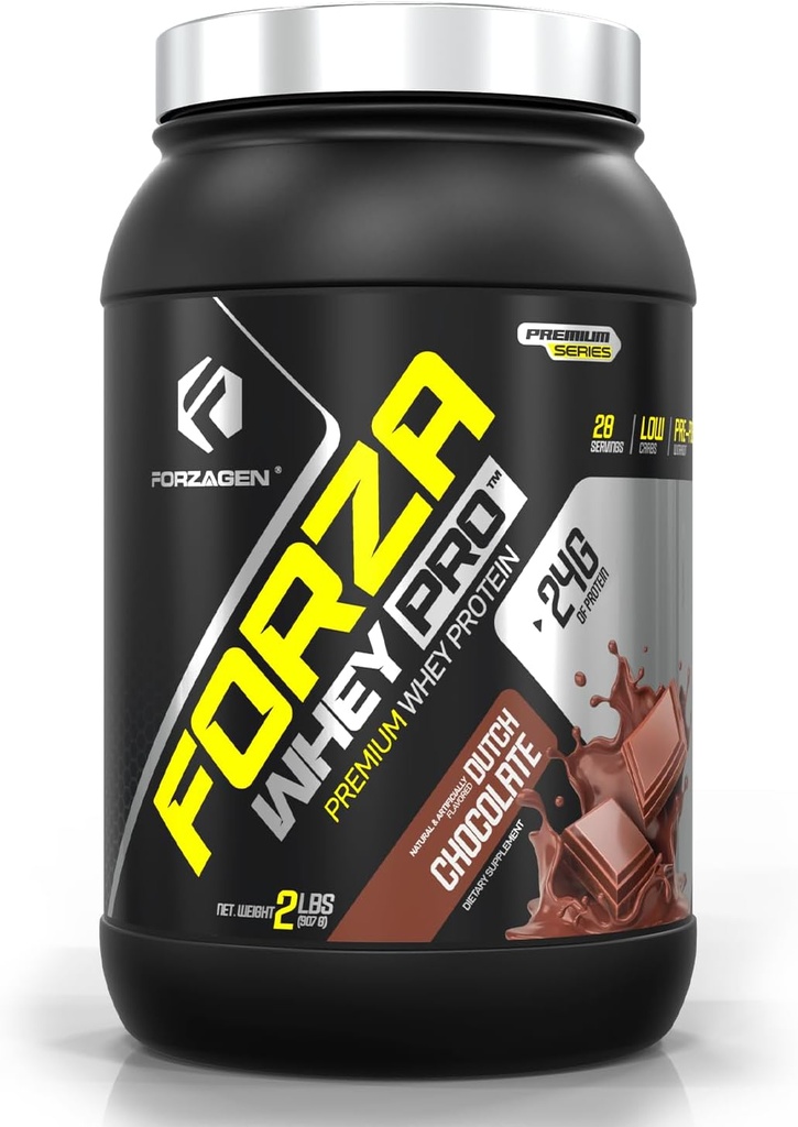 Forzagen Whey PRO σκόνη χαμηλής πρωτεΐνης υδατανθράκων 24g πρωτεΐνης ανά υπηρεσία, χωρίς προσθήκη ζάχαρης, χωρίς γλουτένη, Premium Whey για ανακινήσεις & μείγματα για άνδρες και γυναίκες, BCAA 