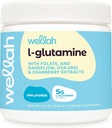 Wellah L-Glutamine σκόνη Άγευστη (50 σέρβις) - 5g L-Γλουταμίνη ανά σέρβις, Γλυκασμένη με Stevia